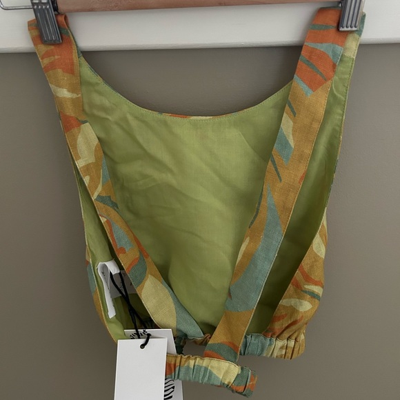 NWT ONE MILE THE LABEL JESSICA TOP AND MINI SKIRT PALM SET PRINT - Picture 9 of 14